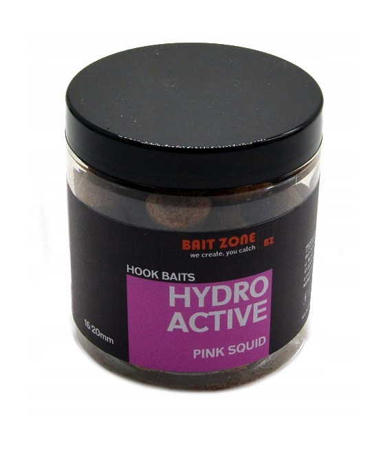 HYDRO ACTIVE PINK SQUID kulki przynętowe haczykowe BAIT-ZONE 250ml
