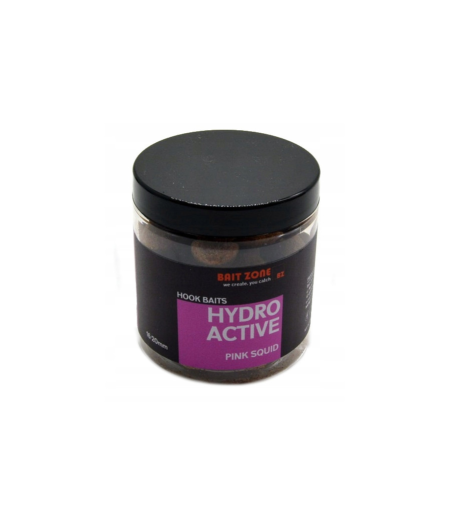 HYDRO ACTIVE PINK SQUID kulki przynętowe haczykowe BAIT-ZONE 250ml HYDRO ACTIVE PINK SQUID kulki przynętowe haczykowe BAIT-ZONE 250ml