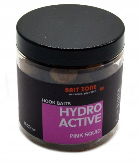HYDRO ACTIVE PINK SQUID kulki przynętowe haczykowe BAIT-ZONE 250ml