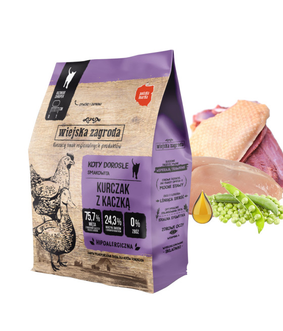 Wiejska Zagroda Kurczak z Kaczką 400g karma kota