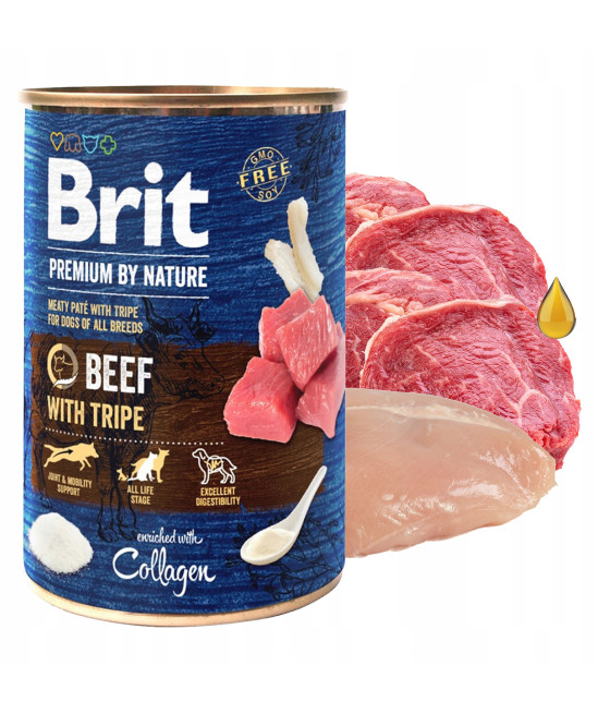 Mokra karma dla psa Brit Premium by Nature wołowina 400 g