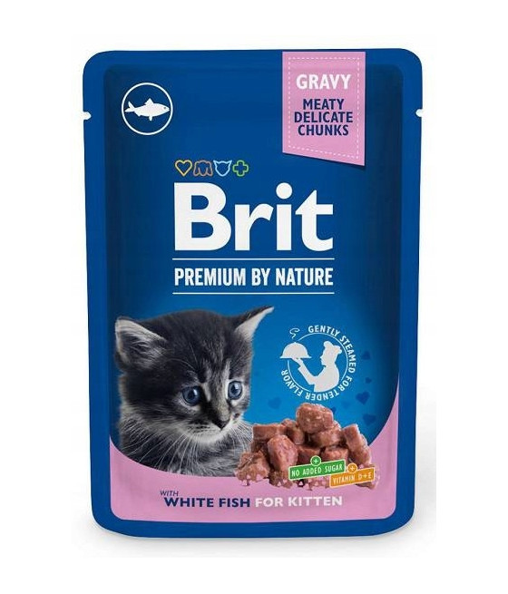 BRIT CAT POUCHES 100 G WHITE FISH KITTEN