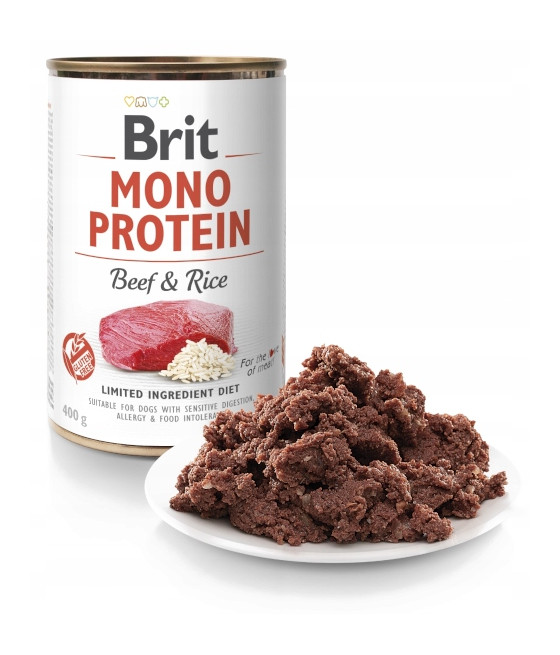 BRIT MONO PROTEIN BEEF&RICE PUSZKA DLA PSA Z WOŁOWINĄ I RYŻEM 400G