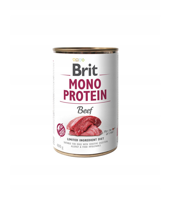 BRIT MONO PROTEIN BEEF PUSZKA DLA PSA Z WOŁOWINĄ 400G