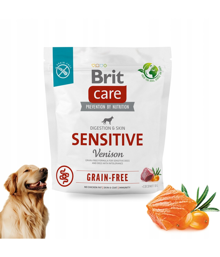 BRIT CARE SENSITIVE karma dla psów wrażliwych BEZZBOŻOWA dziczyzna 1kg BRIT CARE SENSITIVE karma dla psów wrażliwych BEZZBOŻOWA dziczyzna 1kg