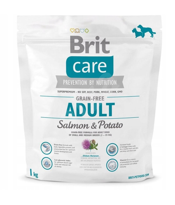 BRIT Care Grain-free Adult karma z łososiem 1kg