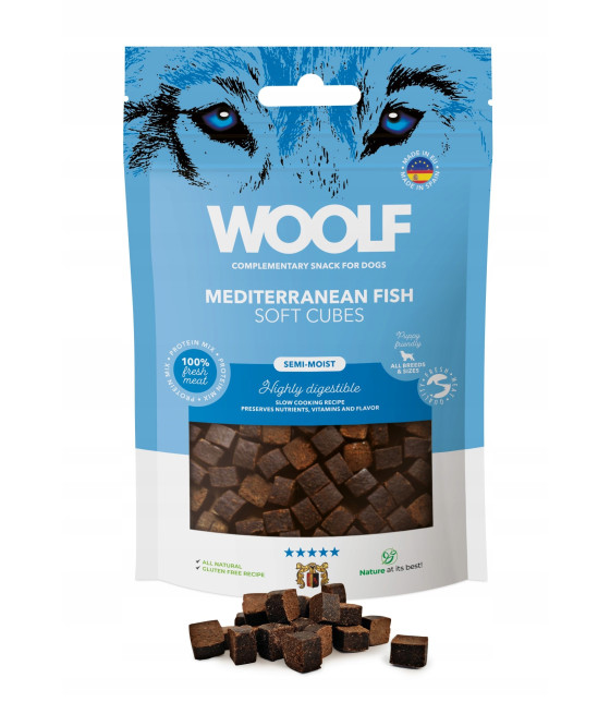 Woolf soft cubes mediteranean fish 100g