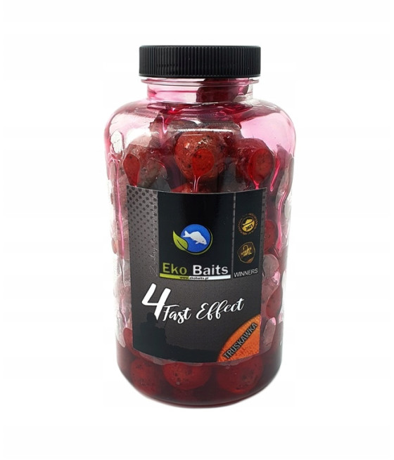 Kulki w zalewie 4FastEffect o smaku truskawka, 16-20mm, 500ml, EKO BAITS.
