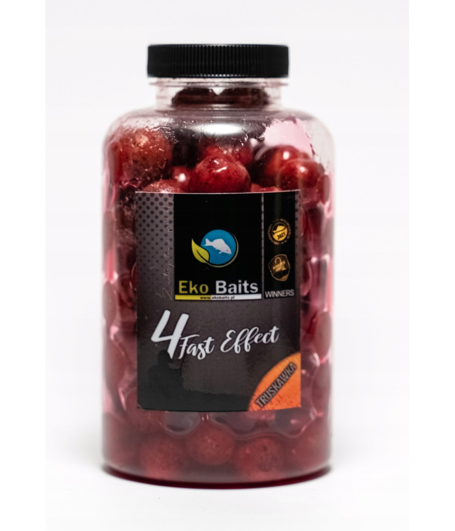 Kulki w zalewie 4FastEffect o smaku truskawka, 16-20mm, 500ml, EKO BAITS.