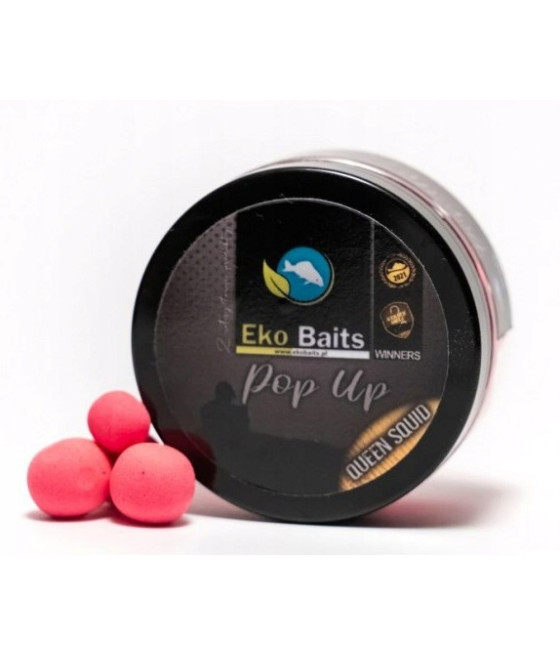 Kulki Eko Baits Pop Up Queen Squid - Truskawka & Squid 12/15mm (100ml)