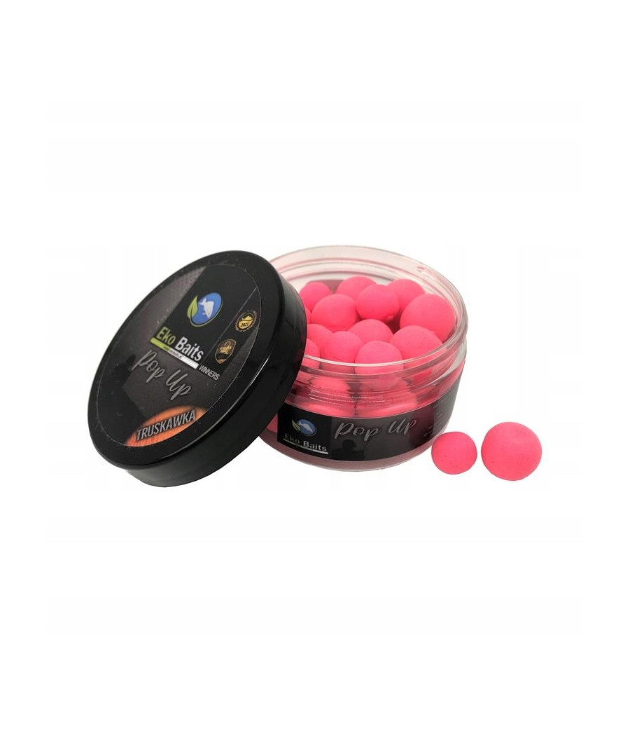 Kulki Eko Baits Pop Up - Truskawka 12/15mm (100ml) Kulki Eko Baits Pop Up - Truskawka 12/15mm (100ml)