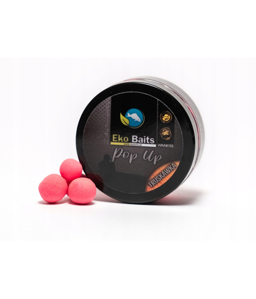 Kulki Eko Baits Pop Up - Truskawka 12/15mm (100ml)