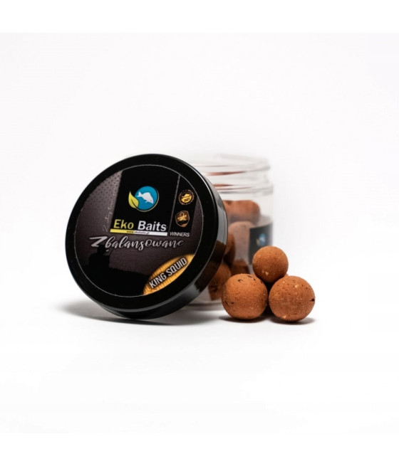 Kulki zbalansowane Eko Baits Queen Squid - Truskawka & Squid 15/20mm(200ml)