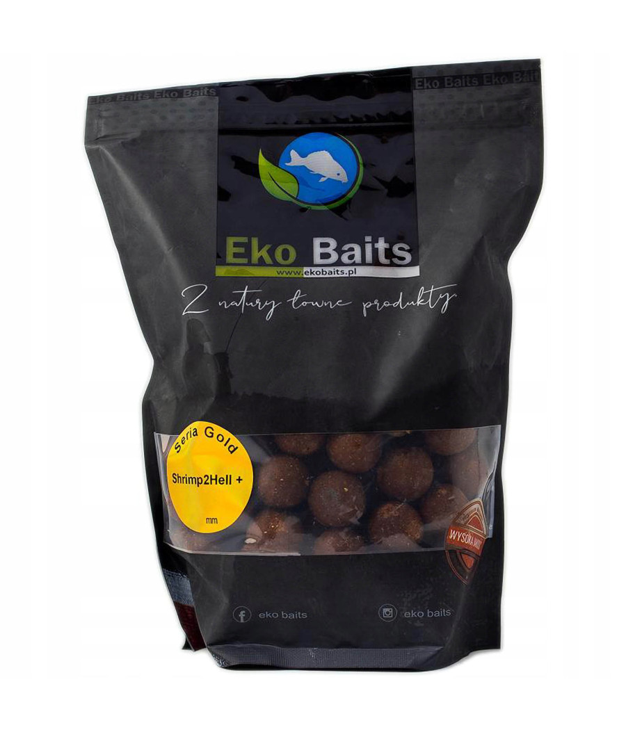 Kulki Zanętowe Karpiowe Eko Baits Gold Shrimp2Hell 20mm 900g
