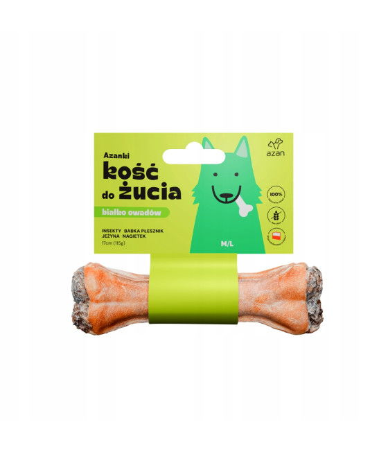 AZANKI Kość z insektami i jeżyną M/L 17cm