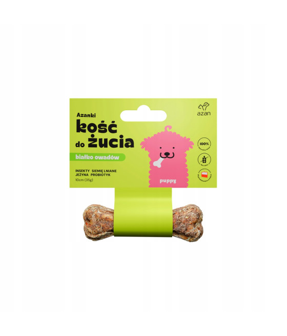 AZANKI Kość z insektami i probiotykiem PUPPY 10cm