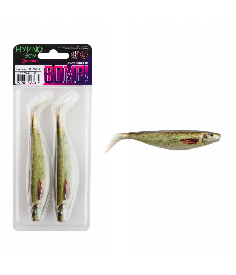 Sztuczna przynęta HYPNO 2szt 13cm3D PIKE I Delphin