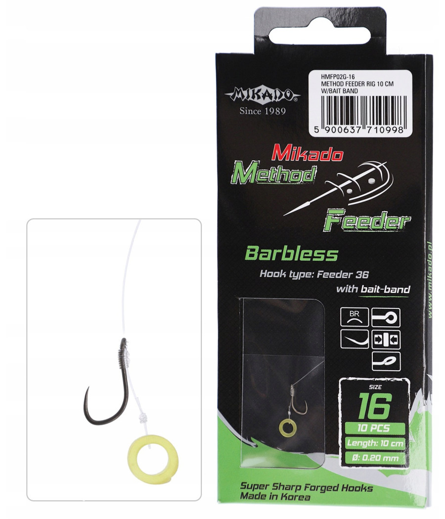 PRZYPON METHOD FEEDER GUMKA BZ HAK 18/0,18m MIKADO