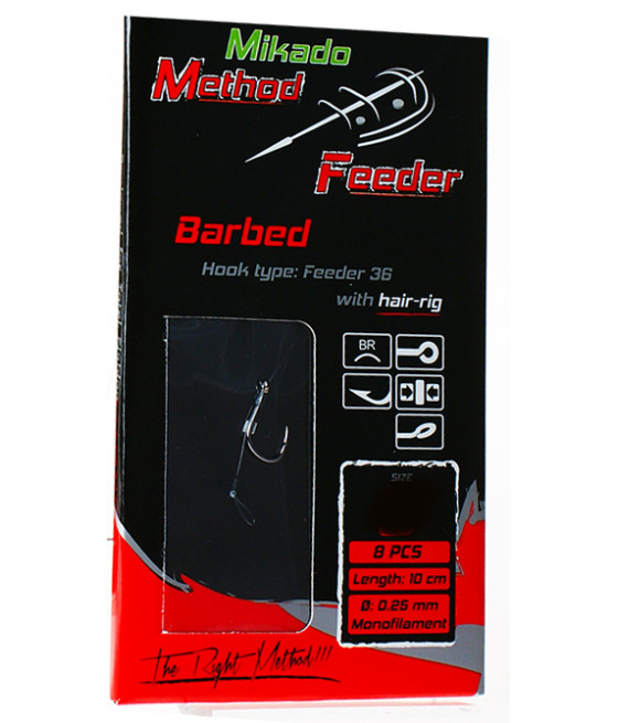 PRZYPON METHOD FEEDER Z WŁOSEM HAK 12/0,23m MIKADO