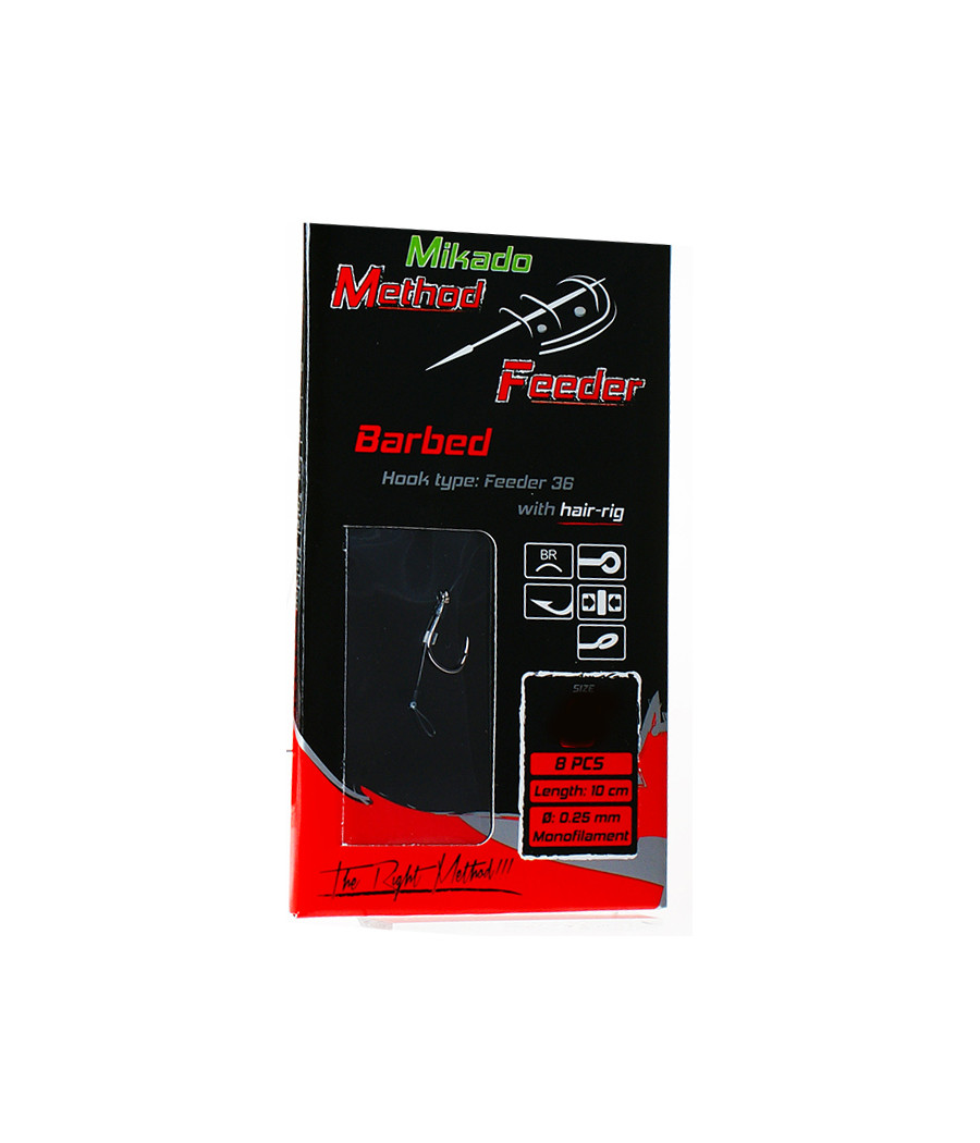 PRZYPON METHOD FEEDER Z WŁOSEM HAK 12/0,23m MIKADO