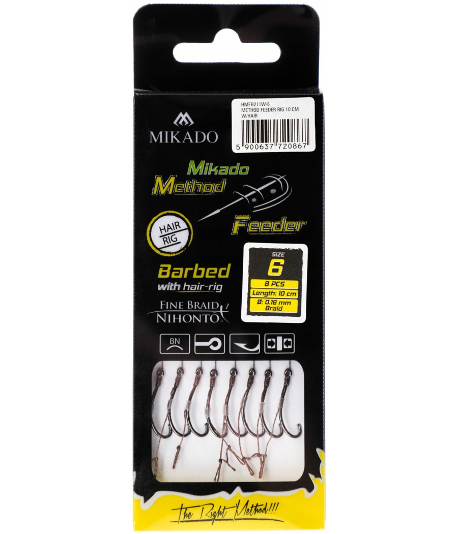 PRZYPON METHOD FEEDER Z WŁOSEM HAK 16/0,10p MIKADO