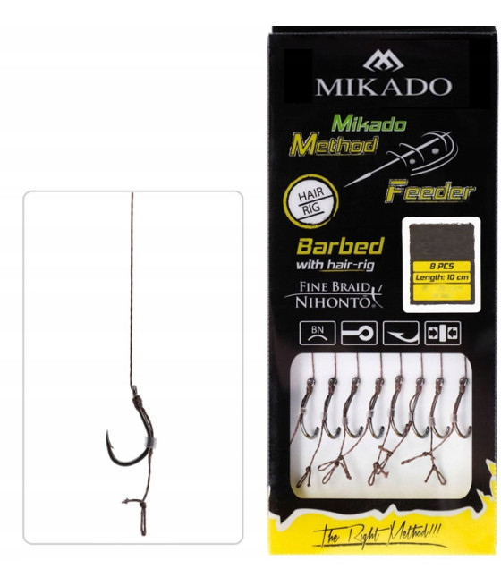 PRZYPON METHOD FEEDER Z WŁOSEM HAK 14/0,10p MIKADO