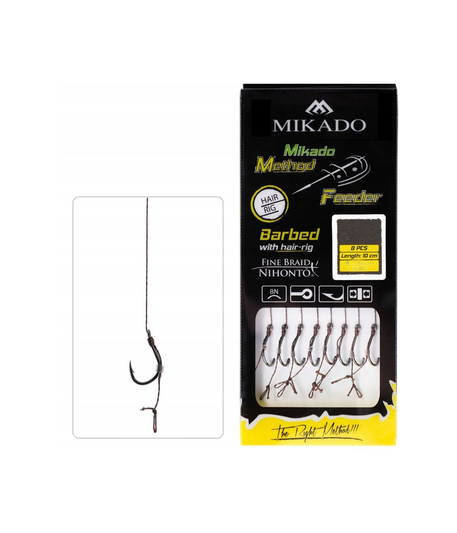 PRZYPON METHOD FEEDER Z WŁOSEM HAK 14/0,10p MIKADO