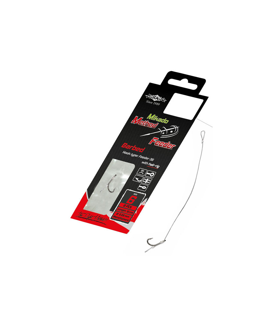 PRZYPON METHOD FEEDER Z WŁOSEM HAK 8/0,25m MIKADO