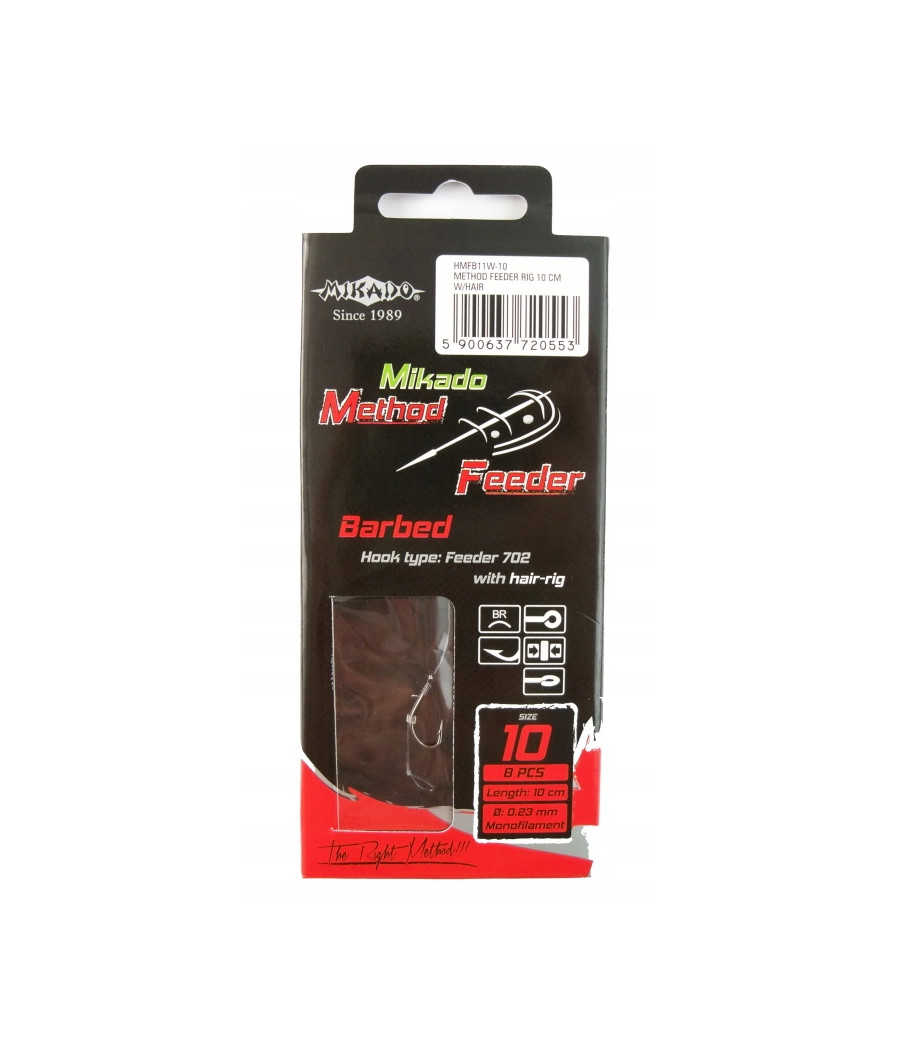 PRZYPON METHOD FEEDER Z WŁOSEM HAK 10/0,23m MIKADO