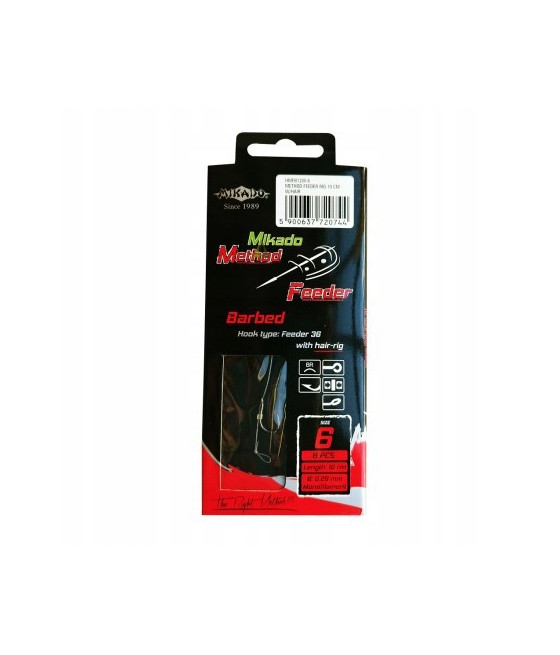 PRZYPON METHOD FEEDER Z WŁOSEM HAK 10/0,23m MIKADO