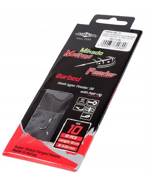 PRZYPON METHOD FEEDER Z WŁOSEM HAK 10/0,23m MIKADO