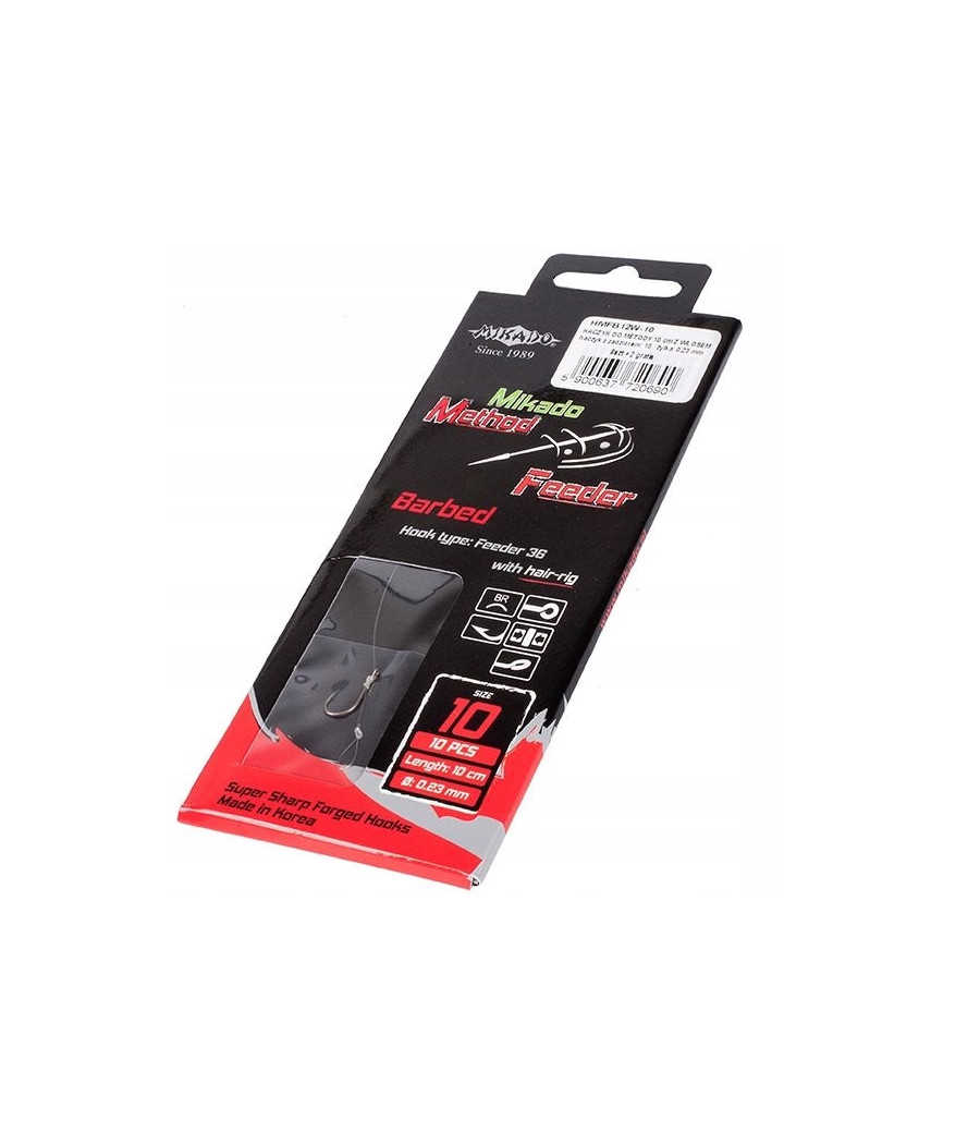 PRZYPON METHOD FEEDER Z WŁOSEM HAK 10/0,23m MIKADO