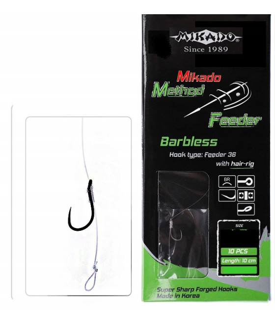 PRZYPON METHOD FEEDER WŁOS BZ HAK 18/0,18m MIKADO