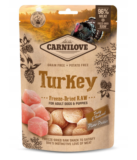 Carnilove Dog Freeze-Dried Snack Raw Monoprotein Turkey 60g