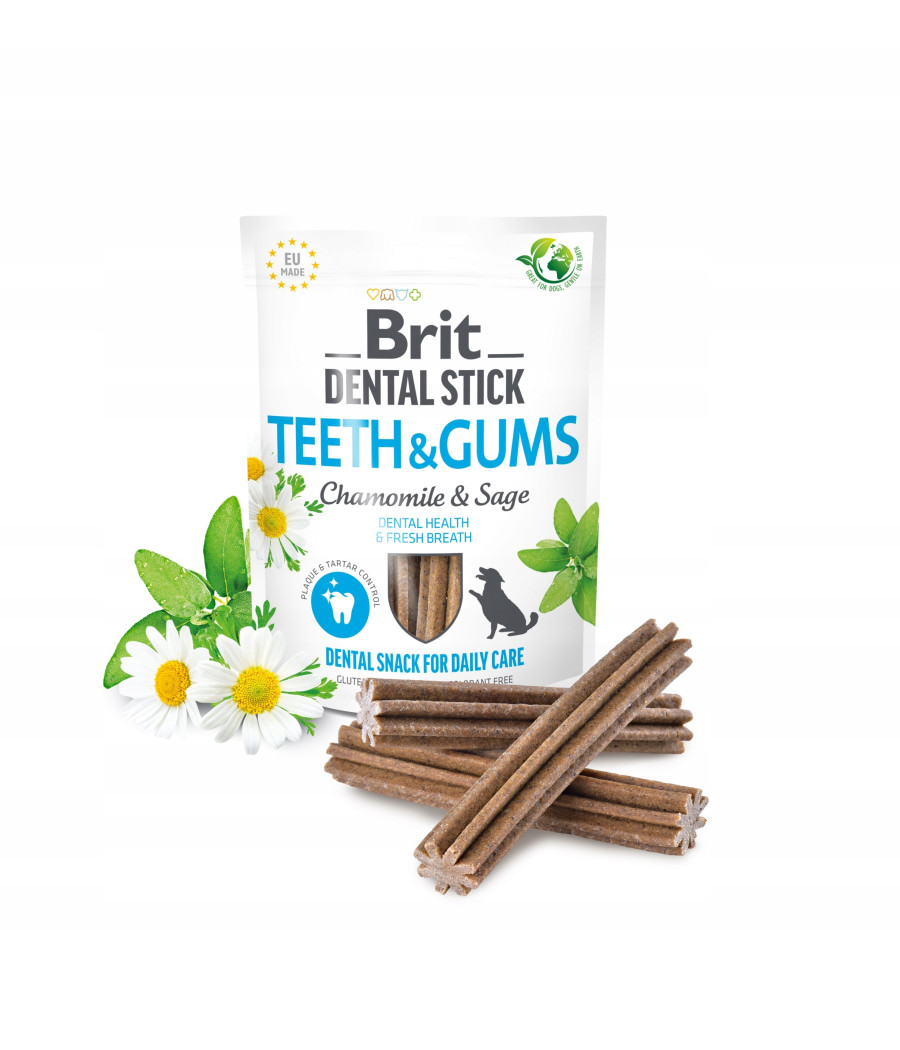 Brit Dental Stick Teeth Rumianek przysmak psa 251g Brit Dental Stick Teeth Rumianek przysmak psa 251g