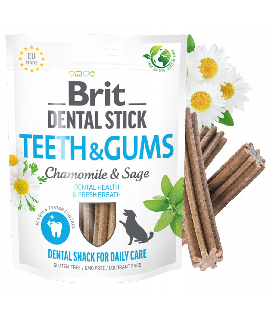 Brit Dental Stick Teeth Rumianek przysmak psa 251g