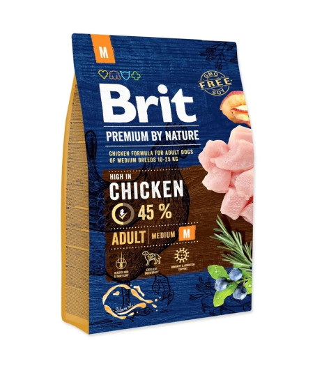 BRIT PREMIUM BY NATURE ADULT M Karma dla psa 3 KG