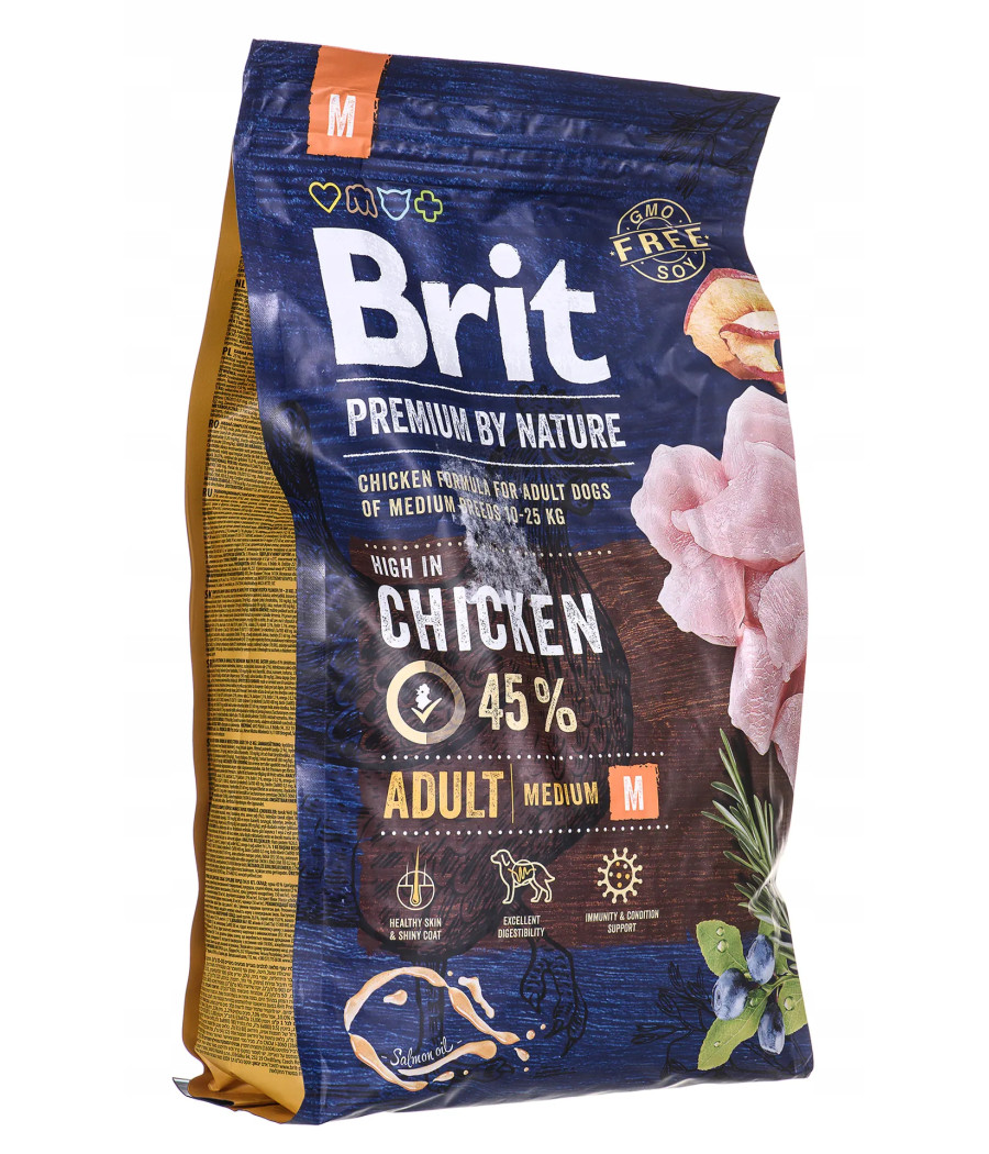 BRIT PREMIUM BY NATURE ADULT M Karma dla psa 3 KG