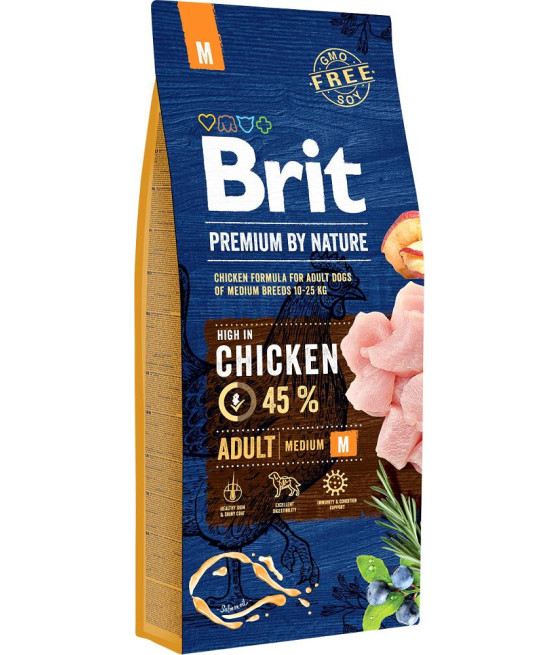 BRIT PREMIUM BY NATURE ADULT M Karma dla psa 3 KG