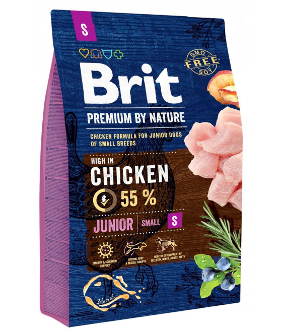 BRIT Premium By Nature Junior S karma dla psa 3 kg
