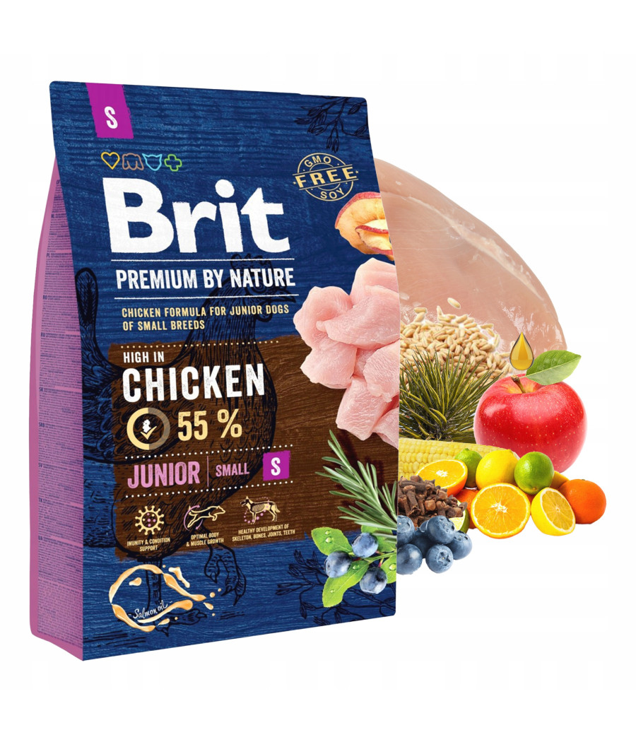 BRIT Premium By Nature Junior S karma dla psa 3 kg