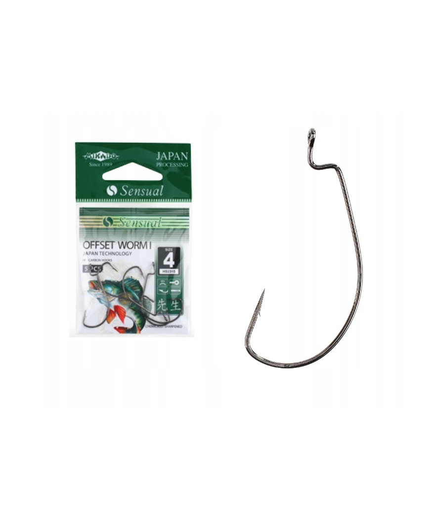 Haczyki Mikado Sensual Offset Worm I 6 BN 5szt Haczyki Mikado Sensual Offset Worm I 6 BN 5szt