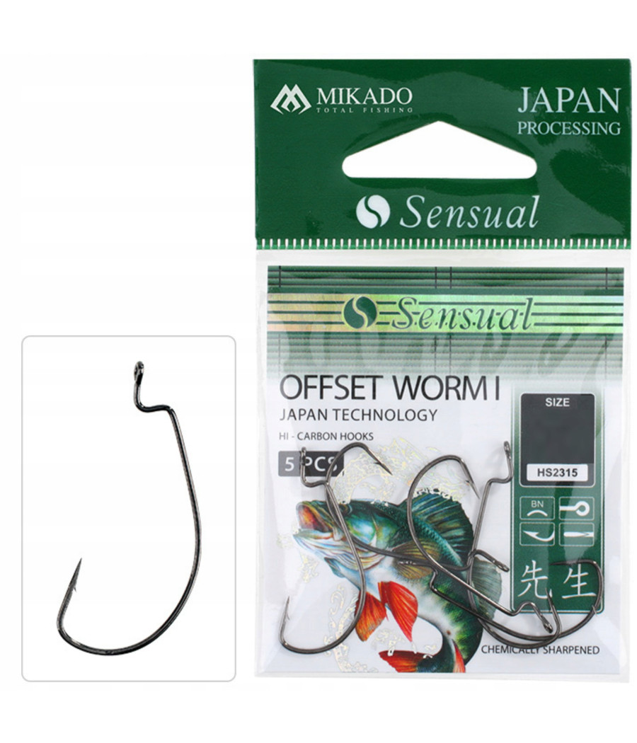 HACZYK - SENSUAL - OFFSET WORM I nr 8 BN MIKADO / 5 szt