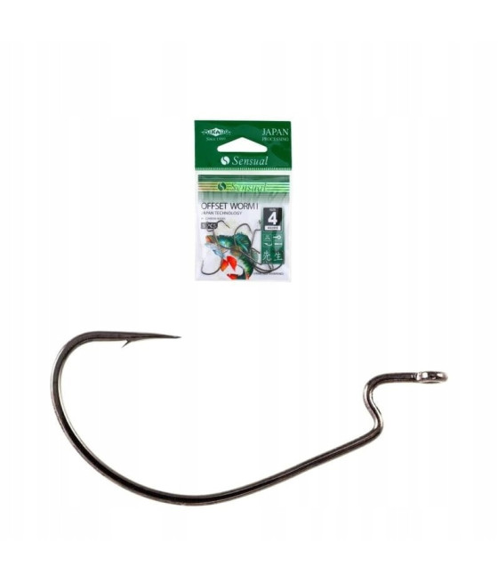 Haczyki Sensual Offset Worm Mikado - 1/0 / 5 szt