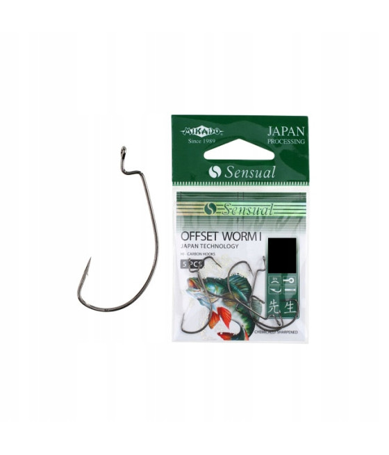 Haczyki Sensual Offset Worm Mikado - 4 / 5 szt