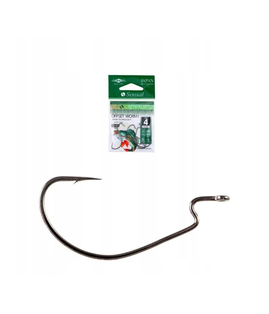 Haczyki Sensual Offset Worm Mikado - 4 / 5 szt