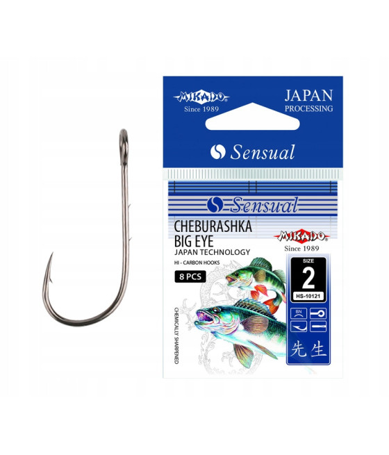 Haczyki Mikado Sensual Chevurashka Big Eye 8 szt