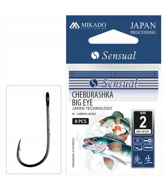Haczyki Mikado Sensual Chevurashka Big Eye 8 szt