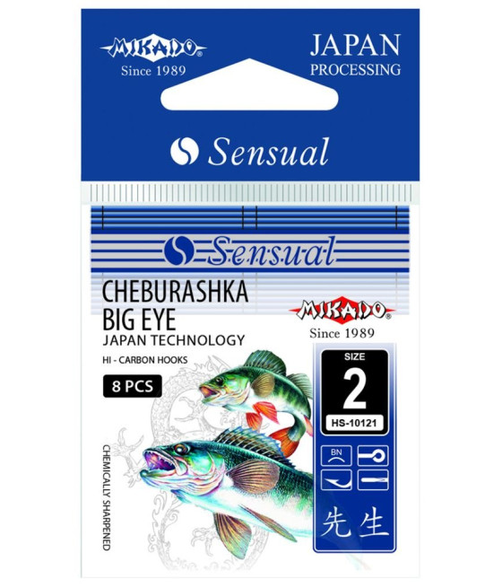 Haczyki Mikado Sensual Chevurashka Big Eye 8 szt