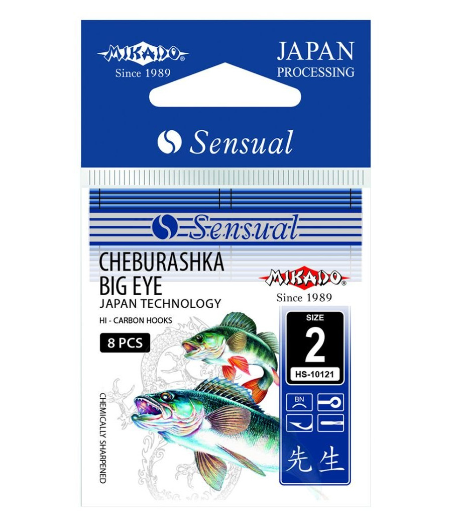 Haczyki Mikado Sensual Chevurashka Big Eye 8 szt
